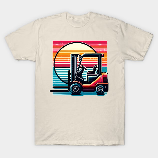Forklift T-Shirt by Vehicles-Art